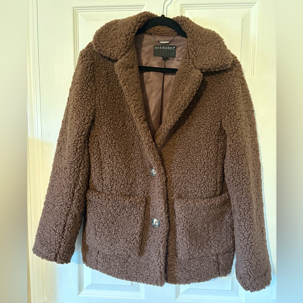 XS Bernardo Women's Brown Teddy Jacket